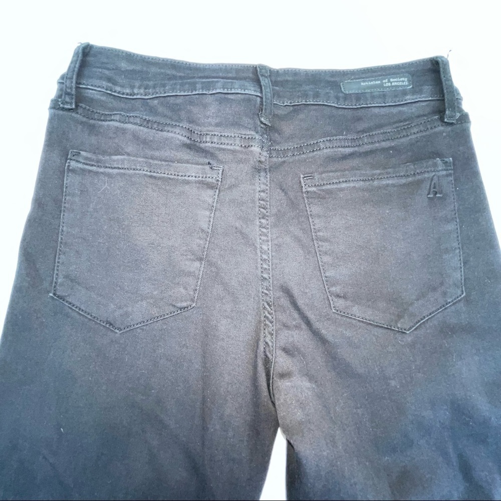 NEW Articles of Society Sarah Skinny Bailey Jeans Black Silver Tuxedo Stripe - Picture 16 of 17